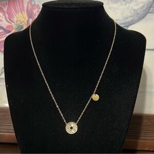 Gold plated stainless steel circle necklace